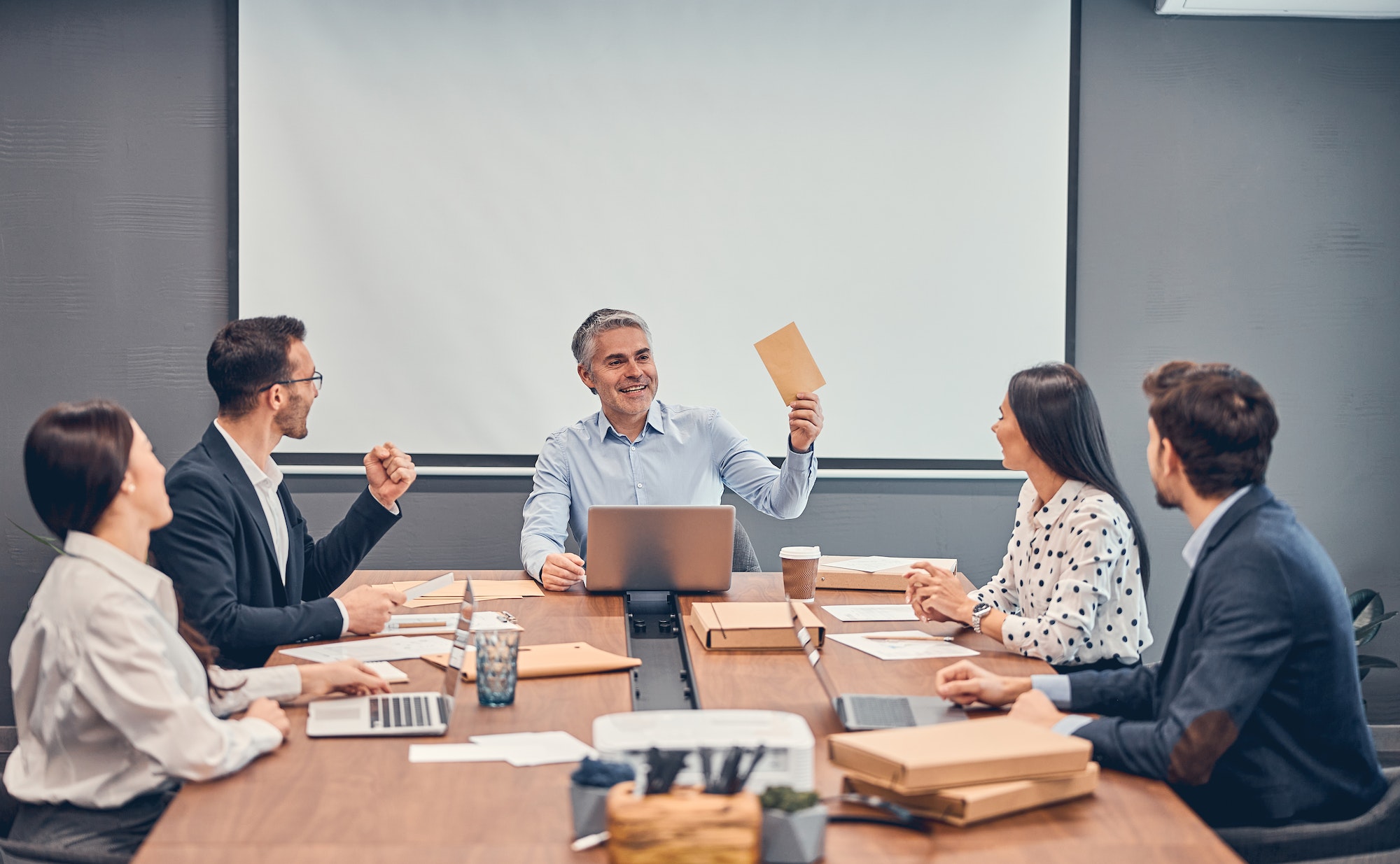 Successful business group of people at work in office